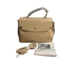 Cavalli Class Tatiana Large Top Handle Bag - Almond Color Retail $118 NWT